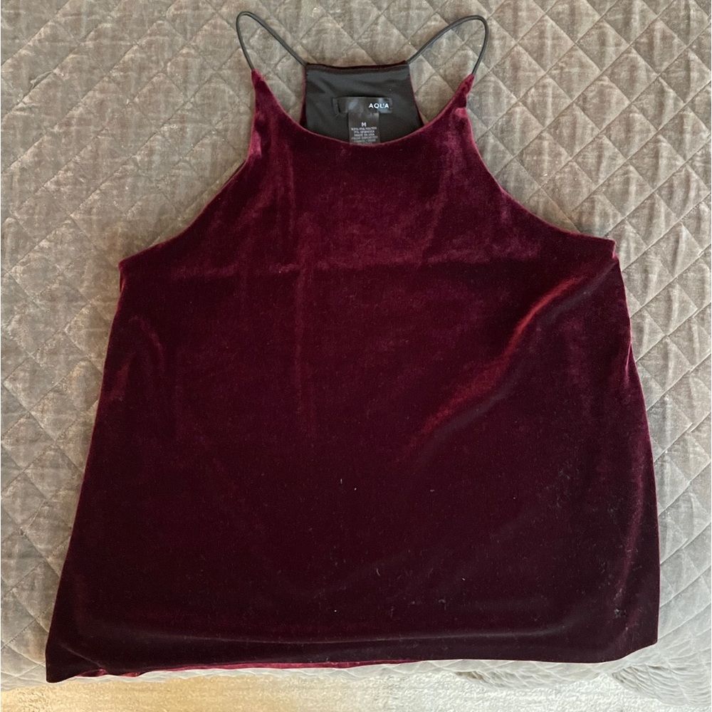 Aqua Velvet Burgandy sleeveless top